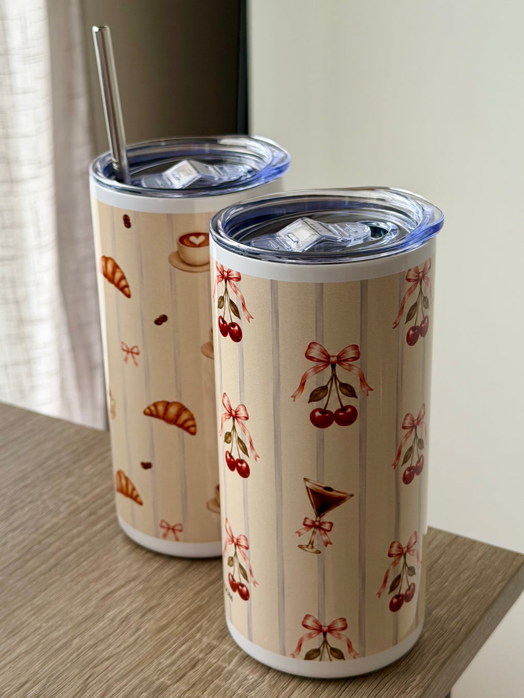 Café & Cherry – Gavesett med 2 termokopper